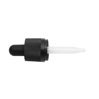 18 410 Bouchon compte-gouttes à vis anti-fuite en plastique noir inviolable pour emballage cosmétique