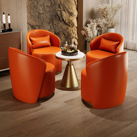 Sillón Individual de Cuero Moderno y de Lujo, Muebles Ecológicos para el Hogar, Sala de Estar, Hotel, Oficina, Recepción, Salón de Belleza