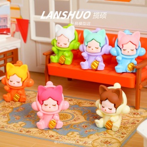 Lanshuo Resin Figurines <b>Mini</b> Cartoon Characters Home Decoration <b>Desk</b> Ornament Spring 2026 - Product Image 3