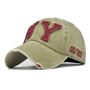 <span class=keywords><strong>Gorra</strong></span> de béisbol desgastada de algodón lavado vintage versátil con bordado retro al por mayor <span class=keywords><strong>gorra</strong></span> de béisbol deportiva rasgada - Product Image 6