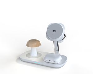 Cargador Inalámbrico Magnético 3 en 1 de Carga Rápida para Teléfono Móvil, Reloj Inteligente y Auriculares con Luz Nocturna - Product Image 2