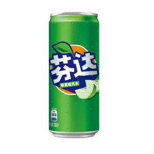Wholesale Beverage Soda Assorted Fruity Canned Carbonated Sparkling Water 330ml Soda Orange