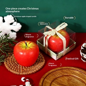 Velas Aromáticas con Forma <span class=keywords><strong>de</strong></span> Manzana, Aroma Suave, Adornos Románticos <span class=keywords><strong>para</strong></span> Nochebuena, Regalo Creativo - Product Image 2