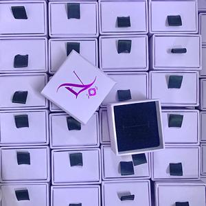 맞춤 여성 보라색 작은 미니 귀걸이 종이 포장 반지 보석 상자 - Product Image 6