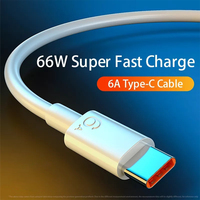 Câble de Données USB Type C Haute Qualité 6A, Super Charge Rapide pour Téléphones Mobiles Android