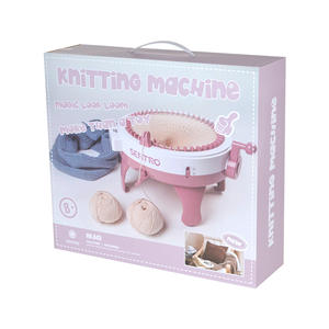 <span class=keywords><strong>Machine</strong></span> à <span class=keywords><strong>tricoter</strong></span> en laine DIY pour enfants, transfrontalière, 48 aiguilles, cylindre étoile large, écologique, blanc et rouge, jouet de jeu d'imitation - Product Image 1