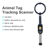 Lecteur RFID longue portée 134,2 kHz HDX FDX-B 2,4 G pour balises auriculaires d'animaux, bétail, bovins, ovins, scanner, lecteur de balises auriculaires pour animaux