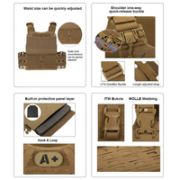 Équipement d'entraînement extérieur personnalisé, porte-plaque utilitaire camouflage, multifonctionnel, à libération rapide, en nylon Molle, gilet tactique avec poche pour chargeur