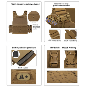 Gilet Tattico Multifunzionale Personalizzato per Addestramento all'Aperto, Porta Piastre Mimetico con Sgancio Rapido in Nylon Molle e Tasca per Caricatore - Product Image 6