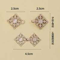 Boutons en métal en forme de grenouille chinoise pour Hanfu, boutons vintage pour Cheongsam, accessoires décoratifs pour vêtements, personnalisation OEM en usine