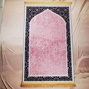 Hot bán hồi giáo hành hương polyester có thể giặt nhung Thảm in EID ramadan du lịch thảm mềm xách tay cầu nguyện mat - Product Image 2