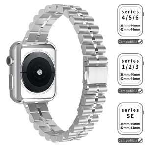 Keepwin Bracelet métallique en acier inoxydable pour montre Apple IWatch 40 SE Bracelet rose Bracelet noir pour IWatch 49 45 44 42 41 40 38 mm - Product Image 3