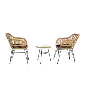 La venta directa de fábrica es barata mimbre café ratán Muebles de Jardín patio 3 piezas silla al aire libre Mesa <span class=keywords><strong>Bistro</strong></span> conjunto - Product Image 6