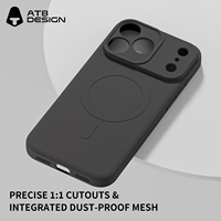 Coque de téléphone magnétique en silicone de luxe ATB pour iPhone 17 Pro Max, coque de téléphone portable en silicone pour iPhone 16 15 14 13 12