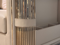Canapé modulaire en cuir véritable beige moderne de luxe, salon, canapés italiens, canapé incurvé de luxe