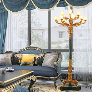 Tutto rame francese decerato rame marmo <span class=keywords><strong>lampada</strong></span> <span class=keywords><strong>da</strong></span> <span class=keywords><strong>terra</strong></span> Villa lusso soggiorno Hall <span class=keywords><strong>faro</strong></span> illuminazione <span class=keywords><strong>da</strong></span> giardino in stile europeo - Product Image 3