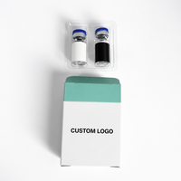 Boîte et étiquette pour flacon écologiques, impression sur papier holographique brillant, emballage pour flacon de peptides 3ml 10ml