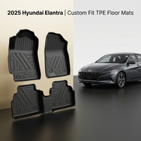 Tapis de sol de voiture Hyundai Elantra 2025 en TPE, sur mesure, imperméables, toutes saisons