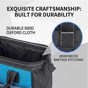Wholesale Multi-Purpose Flat <b>Tool</b> <b>Bag</b> High Quality Water Resistant 12.2-in W x 7.1-in D x 8.7 -in L Zippered <b>Bag</b> - Product Image 4