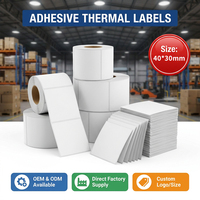 Etiqueta Adhesiva Térmica de Papel para Precios de Supermercado, Promociones y Exposiciones, Resistente al Calor, 40*30mm