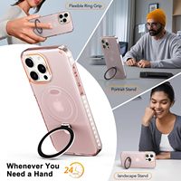 Offre spéciale fenêtre coulissante caméra 360 degrés rotatif magnétique métal anneau support coque de téléphone pour iPhone 16 Pro Max givré couverture Mobile