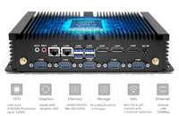 Mini PC Industrial sin Ventilador con 5 Puertos COM, I5-8250U, 2*DDR4 hasta 64G, Win10/11, 2 LAN, SSD