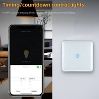 Interrupteur variateur tactile Smart Life Tuya Zigbee, contrôleur de luminosité LED, 10A, interrupteur mural, interrupteur en verre mat AG