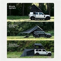 Tenda Atap Pop Up ABS Hard Shell 10s Hydraulic Lift Lapis Ganda Tahan Air 3000mm untuk Offroad 4x4