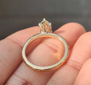 Anillo de Moissanita de 1 Quilate al por Mayor, Oro Blanco Sólido de 14k, Color EF, Claridad VVS1, Joyería de Compromiso, Sin Níquel, Sin Plomo, Clásico - Product Image 4