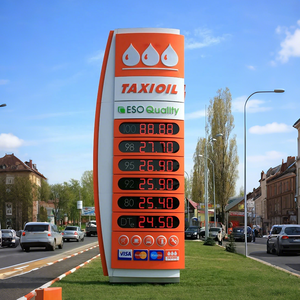 Letrero Luminoso para Monumentos Exteriores OEM, Caja de Luz Independiente, Publicidad LED Digital, Precio de Gasolina, Letrero de Aluminio de Doble Cara para Gasolinera - Product Image 3