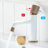 Robinet de lavabo OEM économique en laiton bruni contemporain avec cartouche céramique, monocommande, à poser sur le comptoir, pour chambre et salle de bain