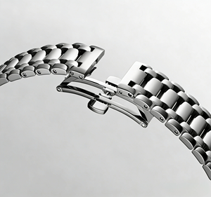 Reloj de Mujer de Acero Inoxidable con Esfera Azul Claro y Marcadores de Hora de Cristal Longinesing - Product Image 5