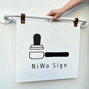 Enseigne de magasin d'extérieur en acier inoxydable, forme personnalisée, enseigne à lame pour la publicité en façade de magasin - Product Image 4