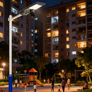 ไฟถนน LED 4G สำหรับภายนอกอาคาร กันน้ำ ใช้พลังงานแสงอาทิตย์ ควบคุมผ่านแอพ WiFi ความคมชัดสูง พร้อมระบบตรวจสอบอัจฉริยะ - Product Image 4