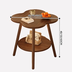 Hiện Đại Tối Giản Gỗ Óc Chó Bàn Cà Phê 50*50*50Cm Trung Quốc Midcentury Có Thể Điều Chỉnh Bảng Bên Cho Phòng Chờ Cho Thuê - Product Image 6