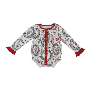 Wholesale Infant Girls Clothing Sets Christmas <b>Bubble</b> Romper with Candy <b>House</b> Print Boutique Fashion for Toddlers Tariff-Free - Product Image 3