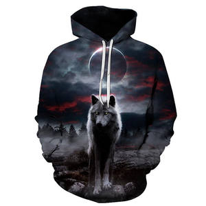 Men Women 3D Printed Pullover <b>Hoodie</b> Custom Graphic <b>Anime</b> Wolf Skull Sports Team Casual Sweatshirt - Product Image 5