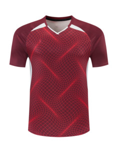 Jersey Tenis Bernapas Custom Print Nama Cepat Kering Kaos Voli Pria Jersey Tenis Meja Profesional Dewasa Pakaian Olahraga - Product Image 2