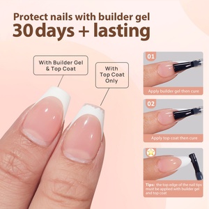 XCOATTIPS Faux Ongles Réutilisables en Gros, Longs Stiletto, Couverture Complète, French Manucure, Gel Souple, Pointe X-Coat, Faits à la Main, à Coller - Product Image 4