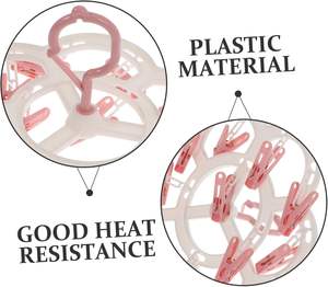 Cintre de séchage de chaussette en plastique multifonctionnel en forme de pétale de vente chaude avec 12 chevilles - Product Image 4