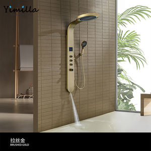 Cabezal de ducha de luz LED 2025, ducha de lujo, cascada, rociador de lluvia, temperatura <span class=keywords><strong>constante</strong></span>, pantalla Digital, mezclador de Ducha - Product Image 5