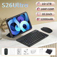 Tablet S26Ultra de 10.1 Pulgadas HD para Juegos, 16+1TB de Almacenamiento, 5G LTE Global, Batería de 12000mAh, Tablet Dual SIM para Entretenimiento, Trabajo y Aprendizaje