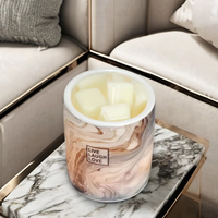 Fantaisie Céramique Bougeoir Électrique Cire Fondre Réchauffeur Lampe De Table Brûleur À Huile Essentielle pour La Décoration De La Maison