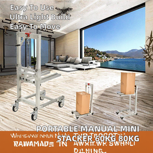 Mini gerbeur manuel en acier léger et portable pour usage domestique, nouveau, déchargement, levage, empilage, palan 60KG 80KG - Product Image 2