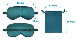 หน้ากากปิดตาผ้าซาตินผ้าไหมเนื้อนิ่ม,พร้อมกระเป๋าหูรูดสำหรับใช้เป็นของขวัญแต่งงานเดินทางโรงแรมแพ็ก2ชิ้น - Product Image 4
