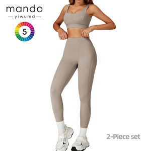 ชุดเล่นโยคะสำหรับผู้หญิงชุดออกกำลังกายสองชิ้นชุดเล่นกีฬาและเลกกิ้งใหม่ - Product Image 4