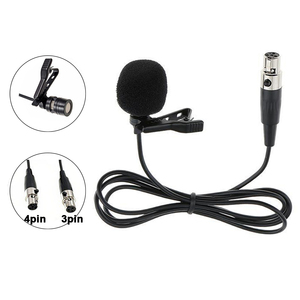Tay miễn phí Clip-on ve áo Mic mini XLR Jack Lavalier ve áo <span class=keywords><strong>Microphone</strong></span> cho UHF không dây bodypacks Transmitter khuếch đại giọng nói - Product Image 6
