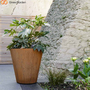 Jardinière décorative personnalisée en acier Corten, résistante à la corrosion, écologique, pot à fleurs carré haut en métal pour extérieur, service OEM - Product Image 5
