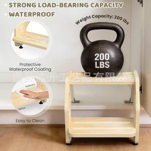 Wooden Children Step <b>Stool</b> Montessori Learning Tower Kitchen <b>Bathroom</b> Standing <b>Stool</b> Toddler Wash Footstool Durable Safety - Product Image 5