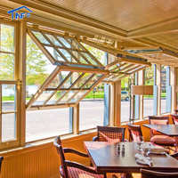 Ventana Plegable de Vidrio de Aleación de Aluminio Vertical Insonorizada Moderna de Alta Calidad al Mejor Precio, Ventana Plegable para Cocina y Uso en Exteriores